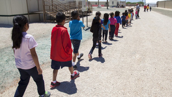 Photo inside Dilley Detention Center, ICE.