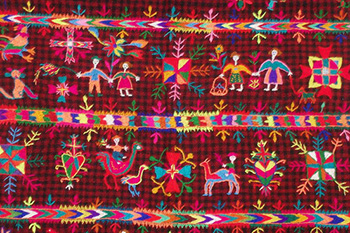 Detail Of Charuga Embroidery Worked By Suzan Sukari sm