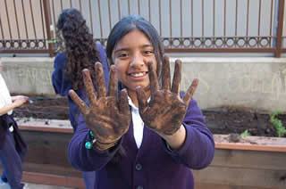 Gardening girl.