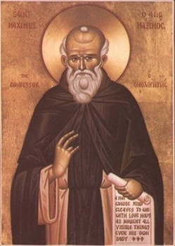 Icon of Saint Maximus the Confessor (580-662).