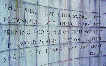 Swords Into Plowshares, Isaiah 2:4.