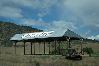 This logo on a barn located on Interstate 5 between Grenada and Yreka was originally painted by my neighbor, Brian Helsaple.